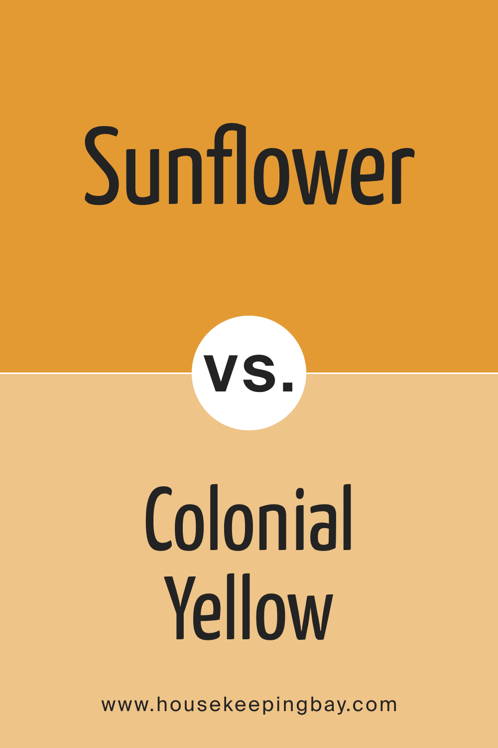 Sunflower SW 6678 vs SW 0030 Colonial Yellow