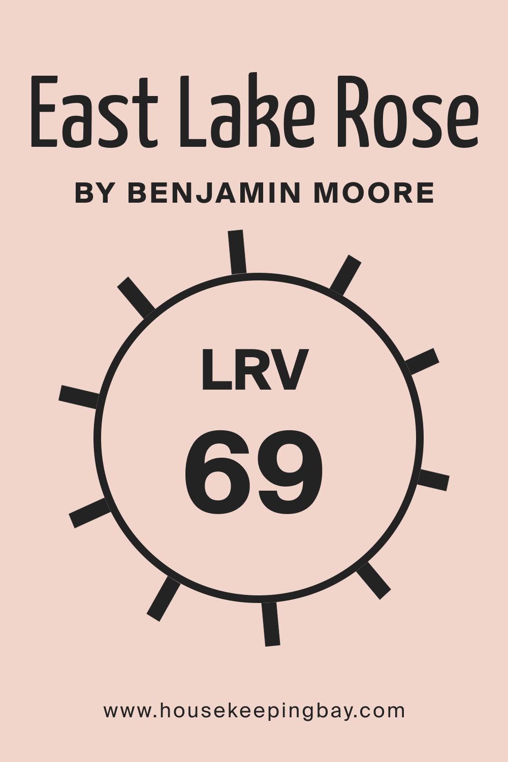 BM East Lake Rose 043 by Benjamin Moore. LRV – 69