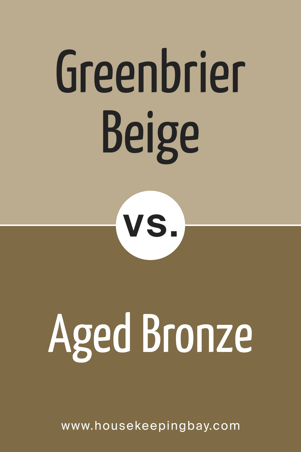 BM Greenbrier Beige HC-79 vs. BM 231 Aged Bronze