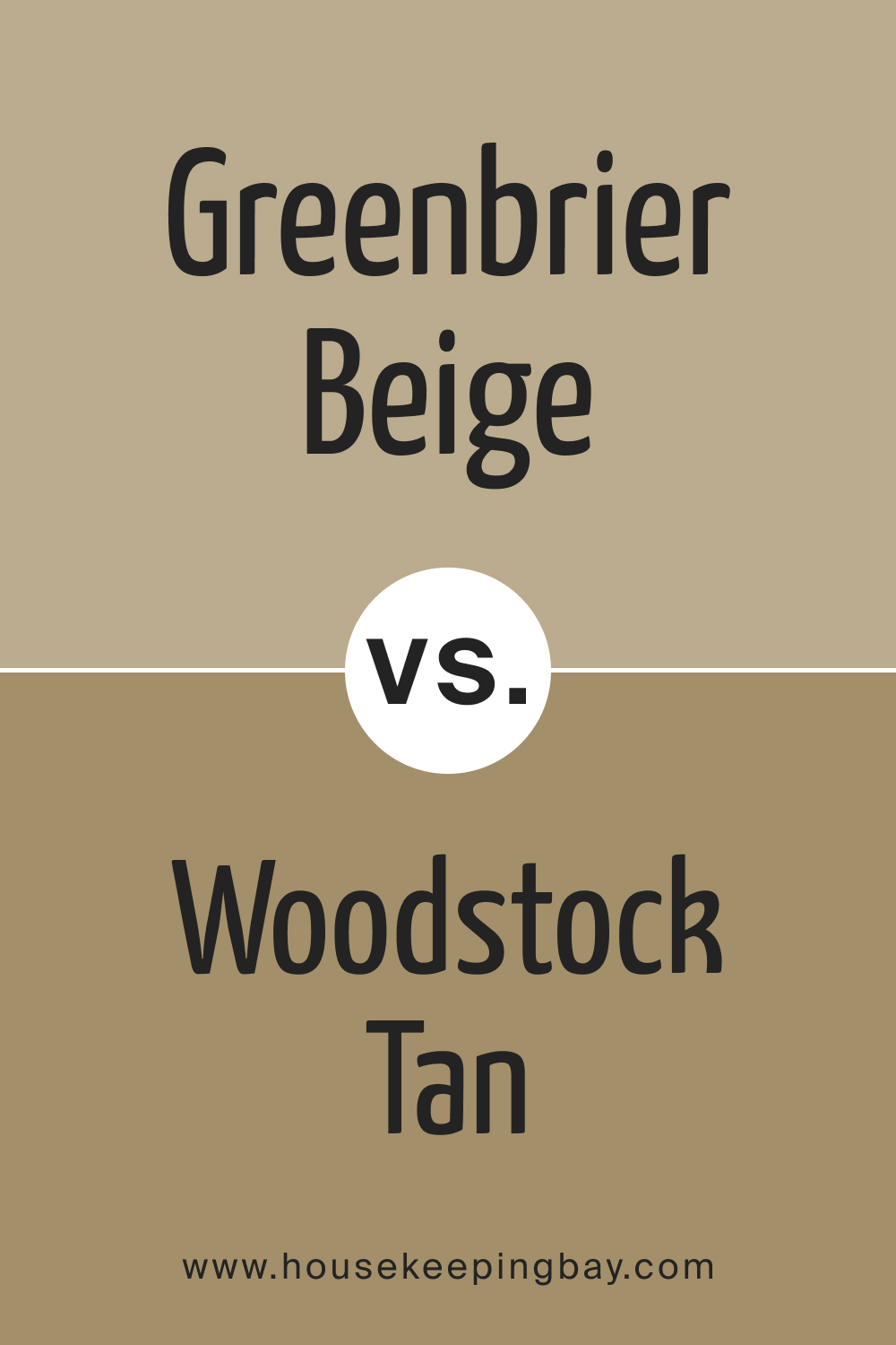 BM Greenbrier Beige HC-79 vs. HC-20 Woodstock Tan