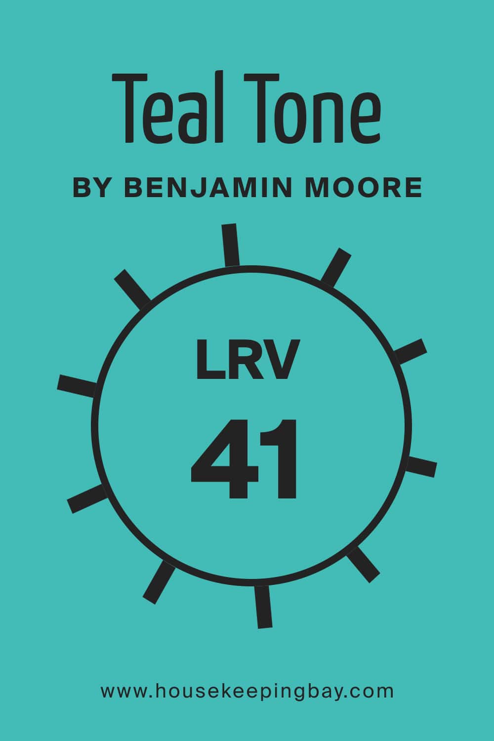BM Teal Tone 663 by Benjamin Moore. LRV – 41