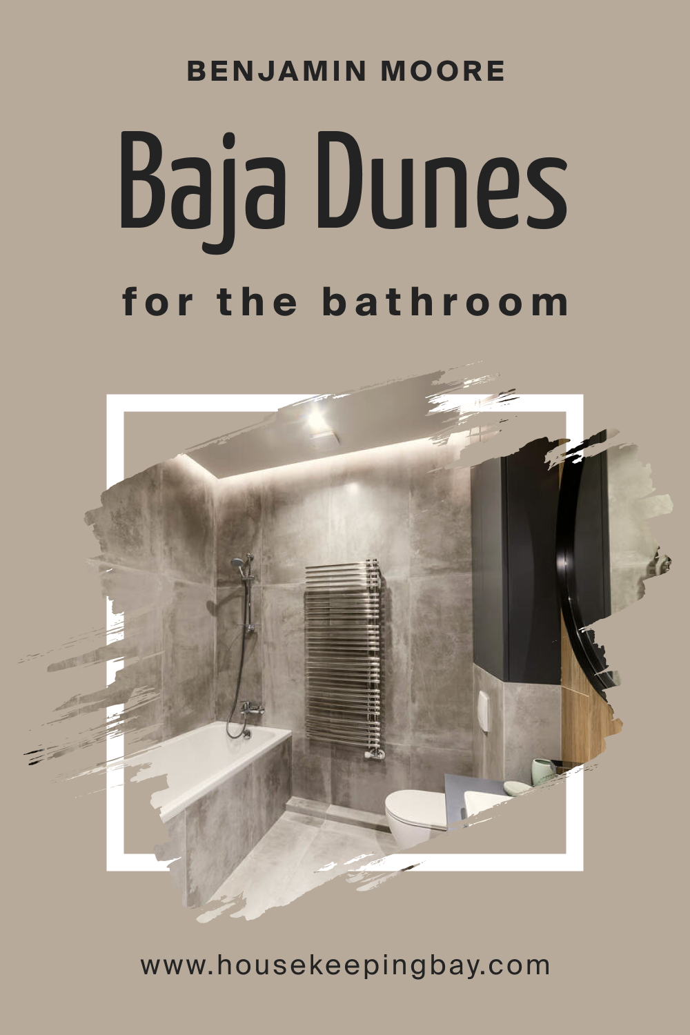 Benjamin Moore. BM Baja Dunes 997 in the Bathroom