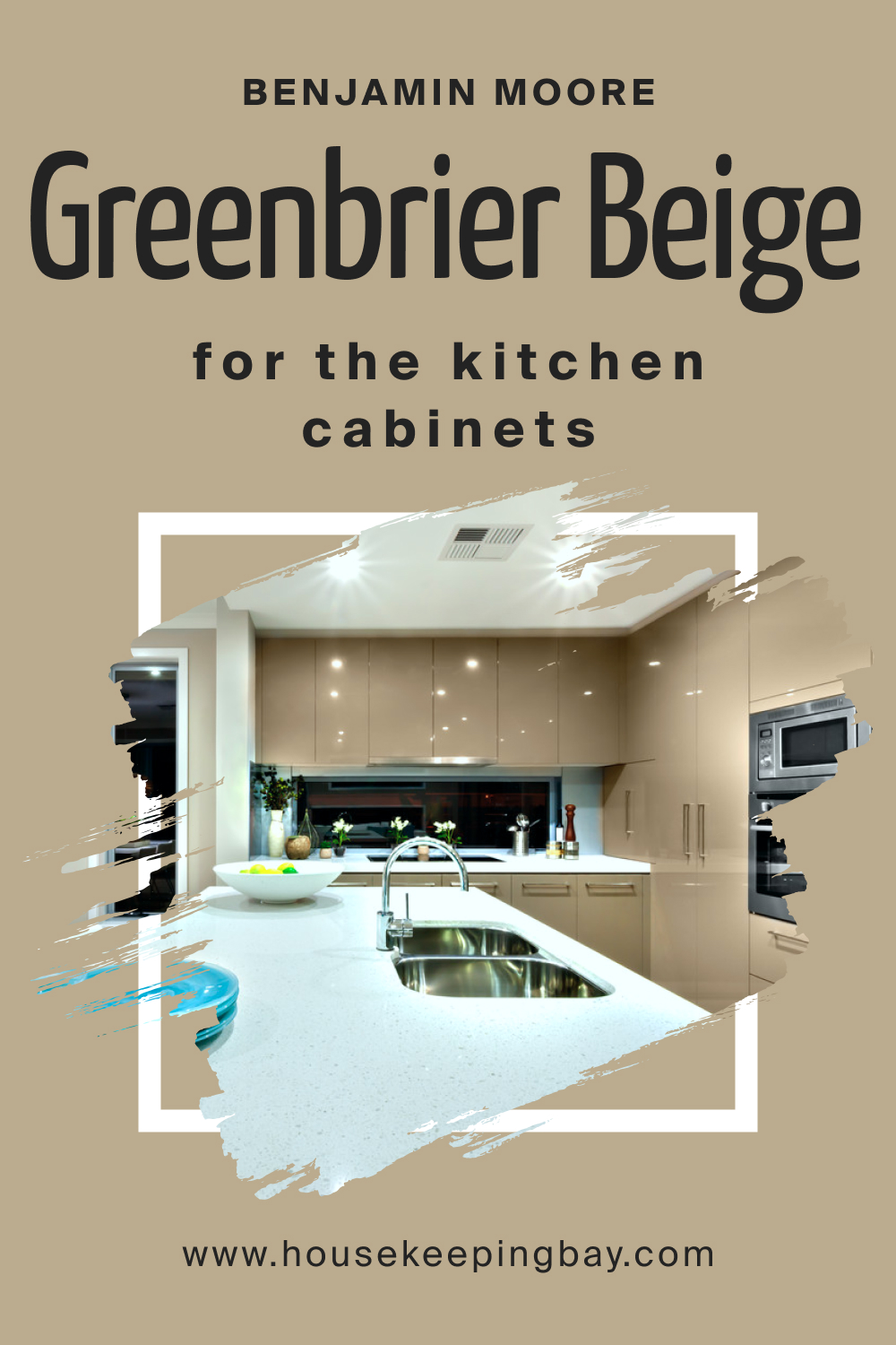 How to Use BM Greenbrier Beige HC-79 on the Kitchen Cabinets?