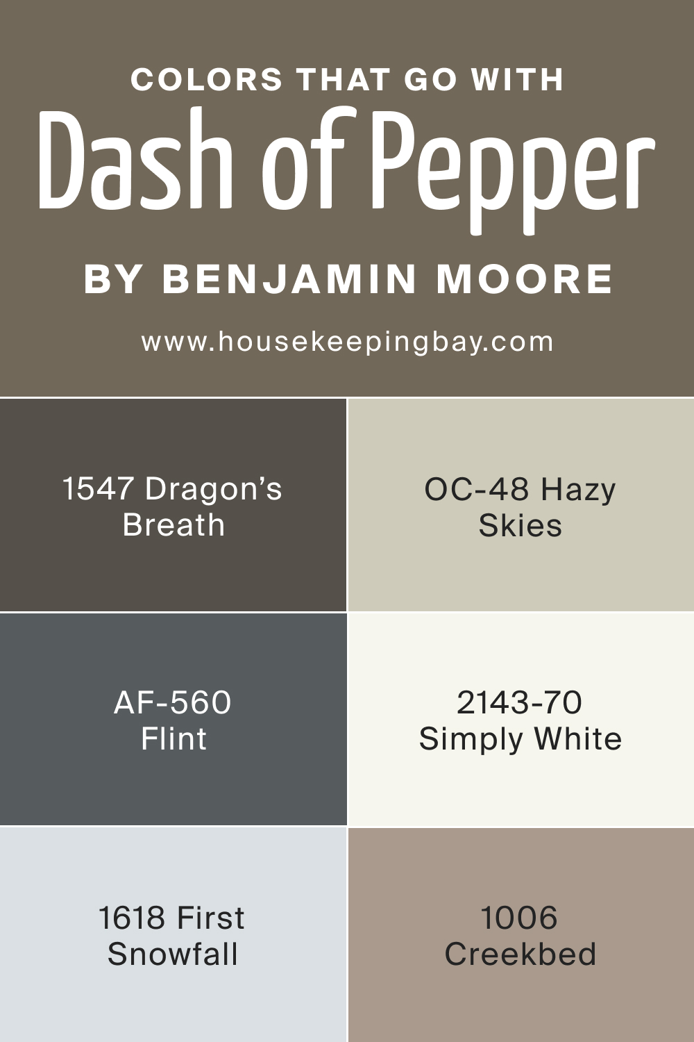 Colors That Go With BM Dash of Pepper 1554