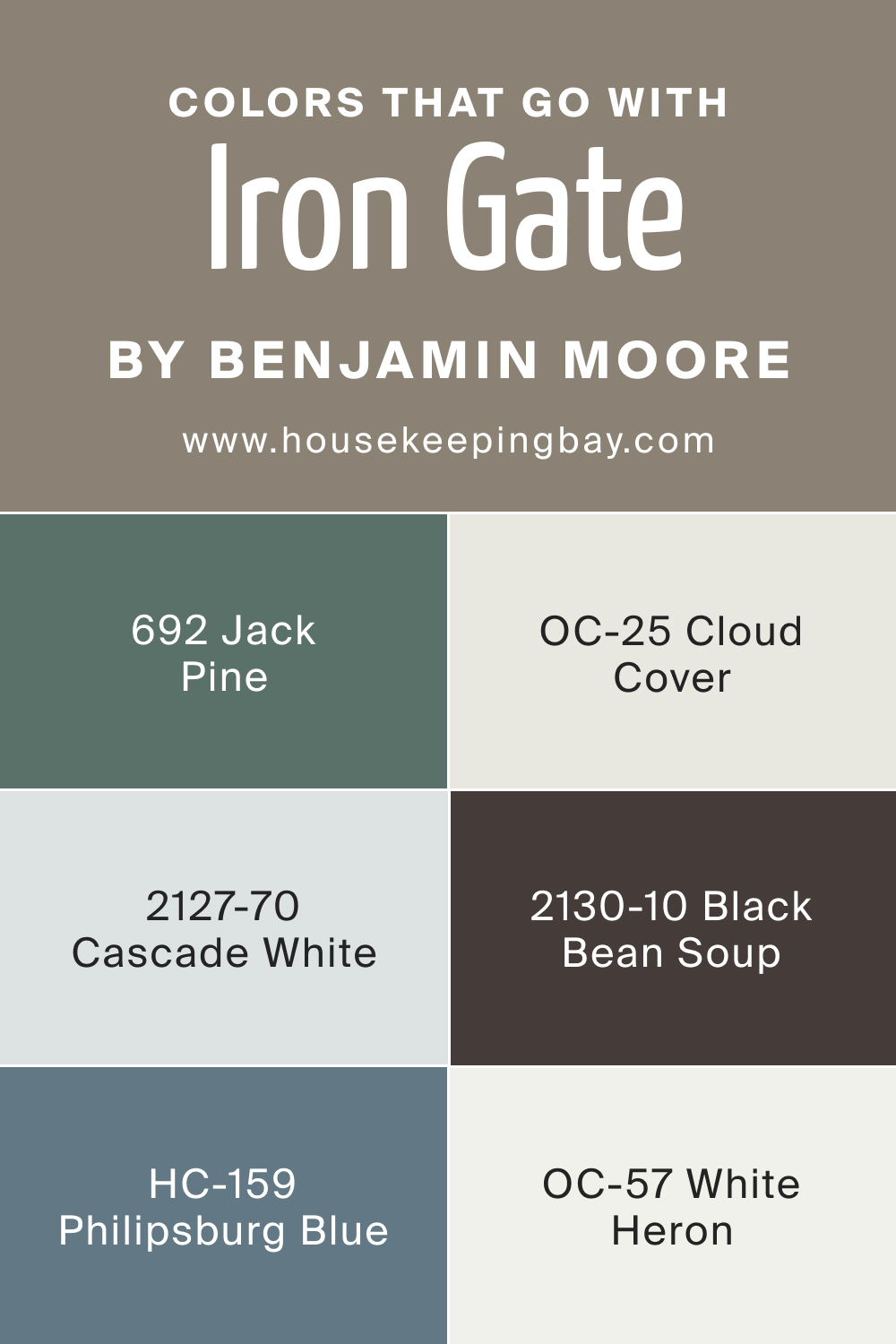 Colors That Go With BM Iron Gate 1545