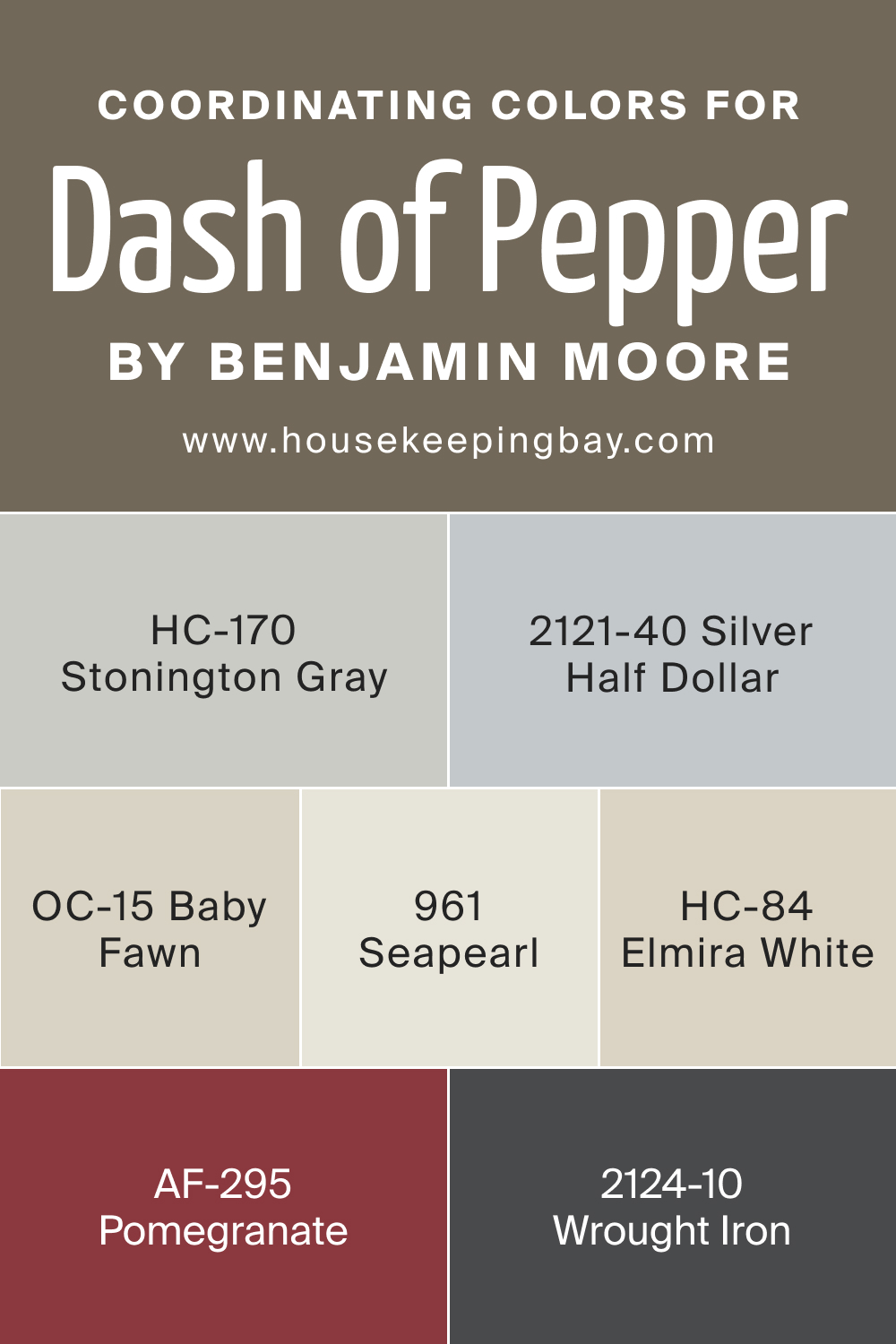 Coordinating Colors of BM Dash of Pepper 1554