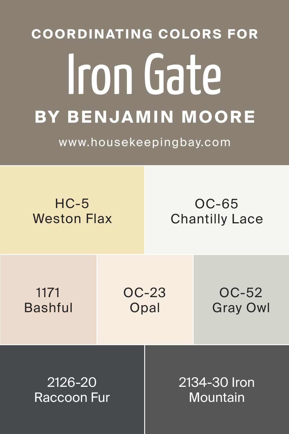 Coordinating Colors of BM Iron Gate 1545