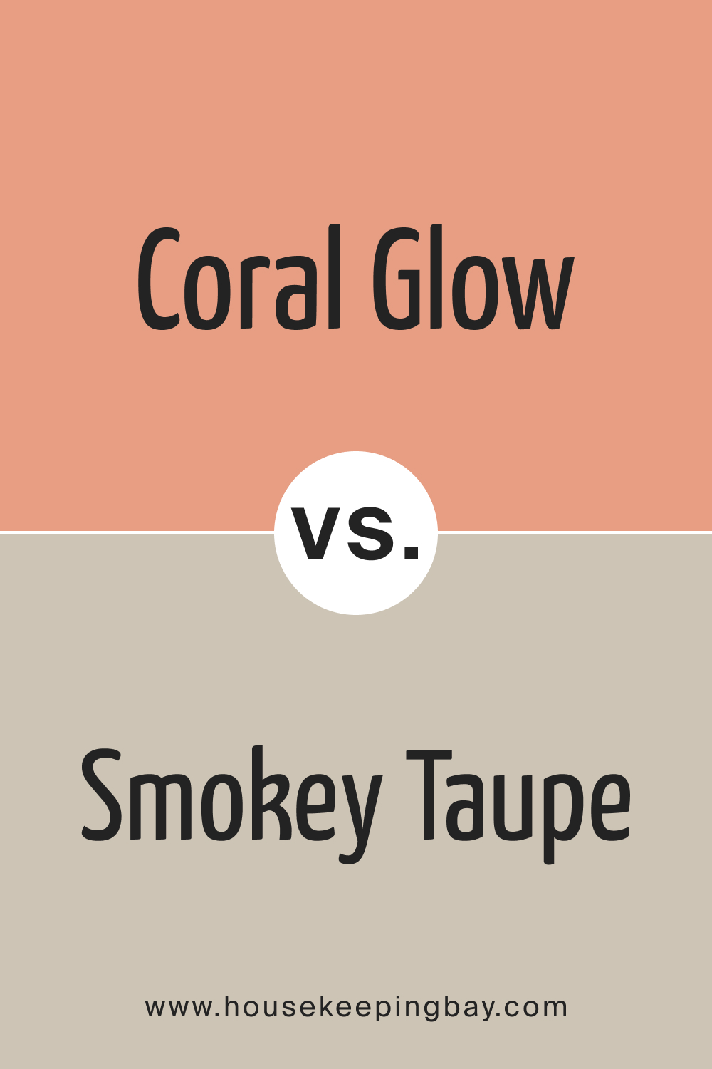 Coral Glow 026 vs. BM 983 Smokey Taupe
