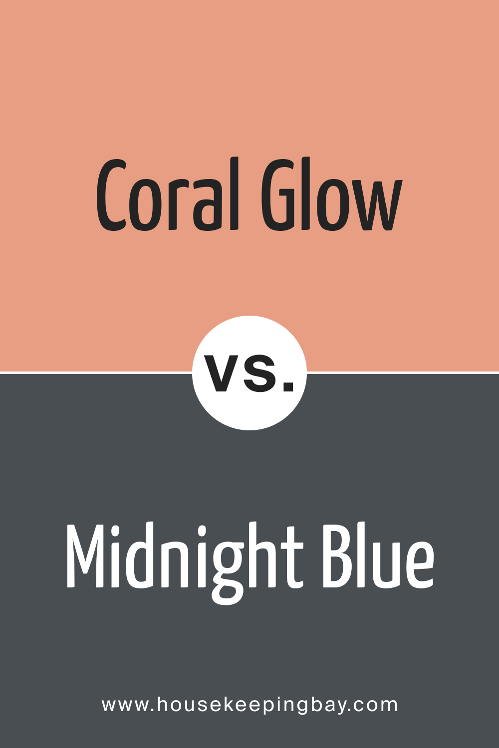 Coral Glow 026 vs. Midnight Blue