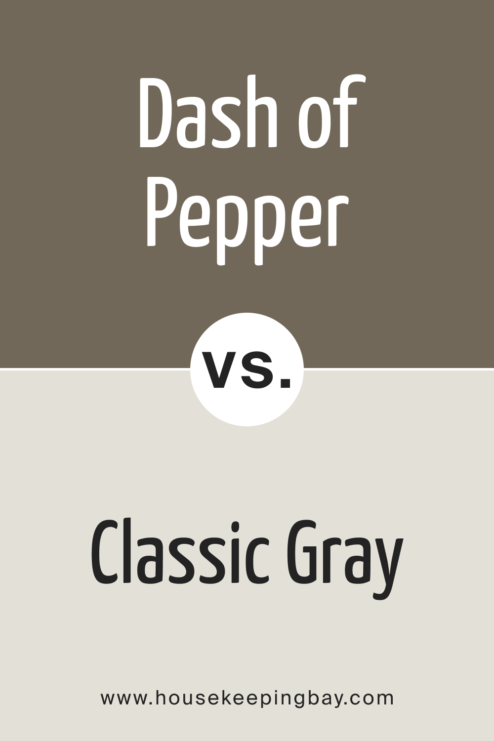 BM Dash of Pepper 1554 vs. BM 1548 Classic Gray