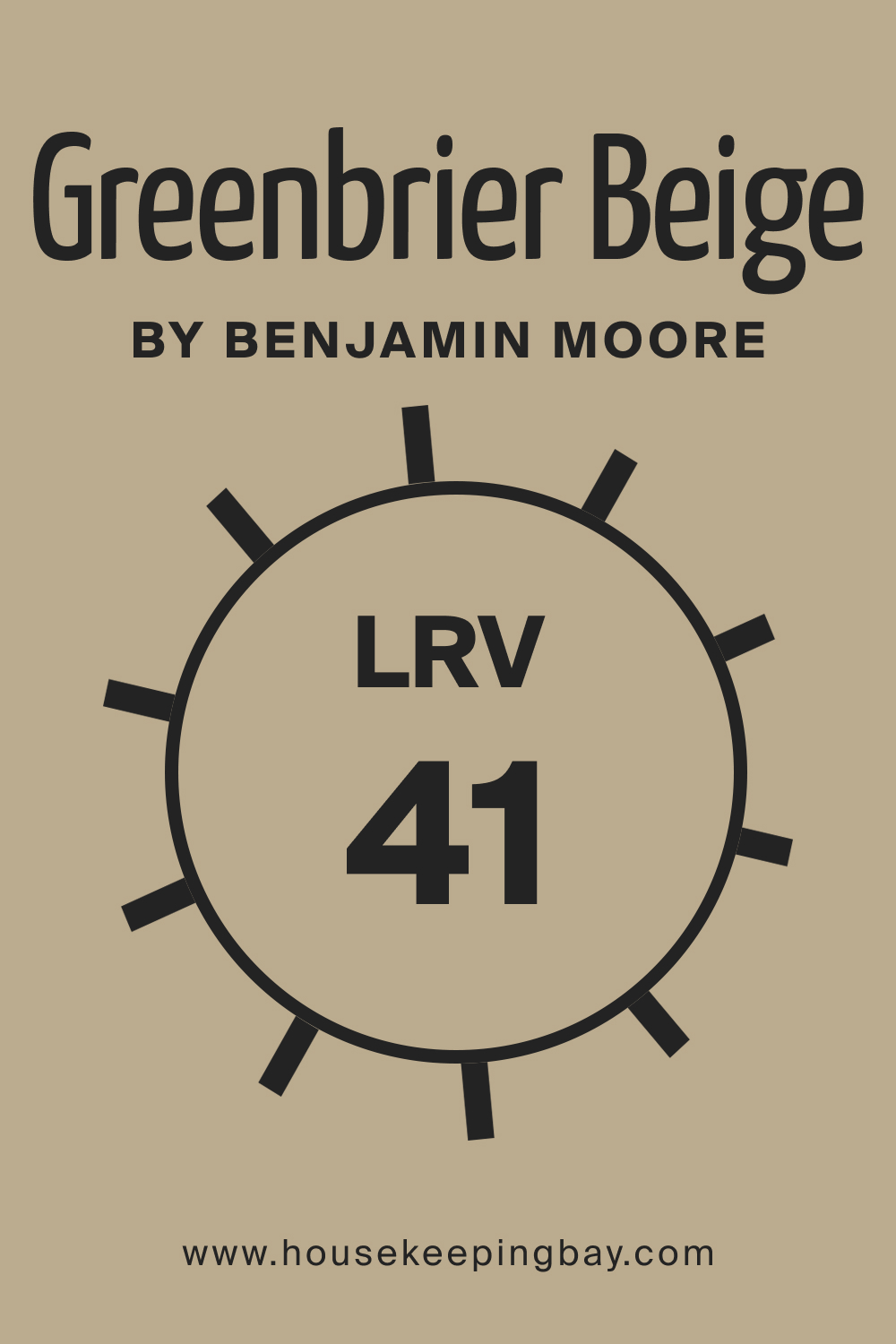 LRV of BM Greenbrier Beige HC-79