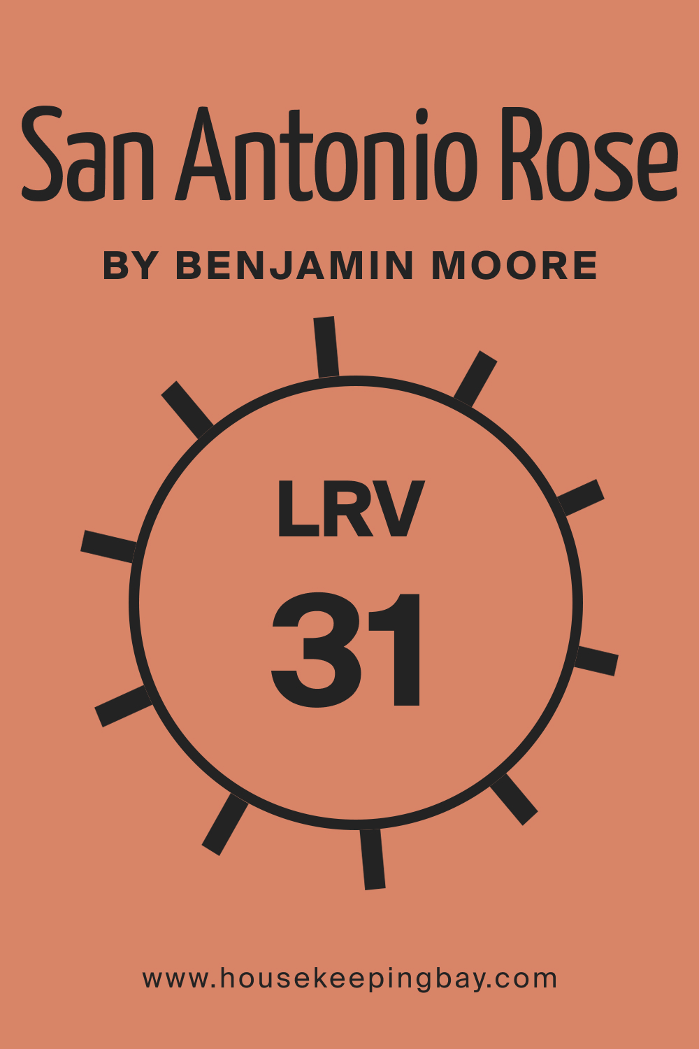 San Antonio Rose 027 by Benjamin Moore. LRV – 31
