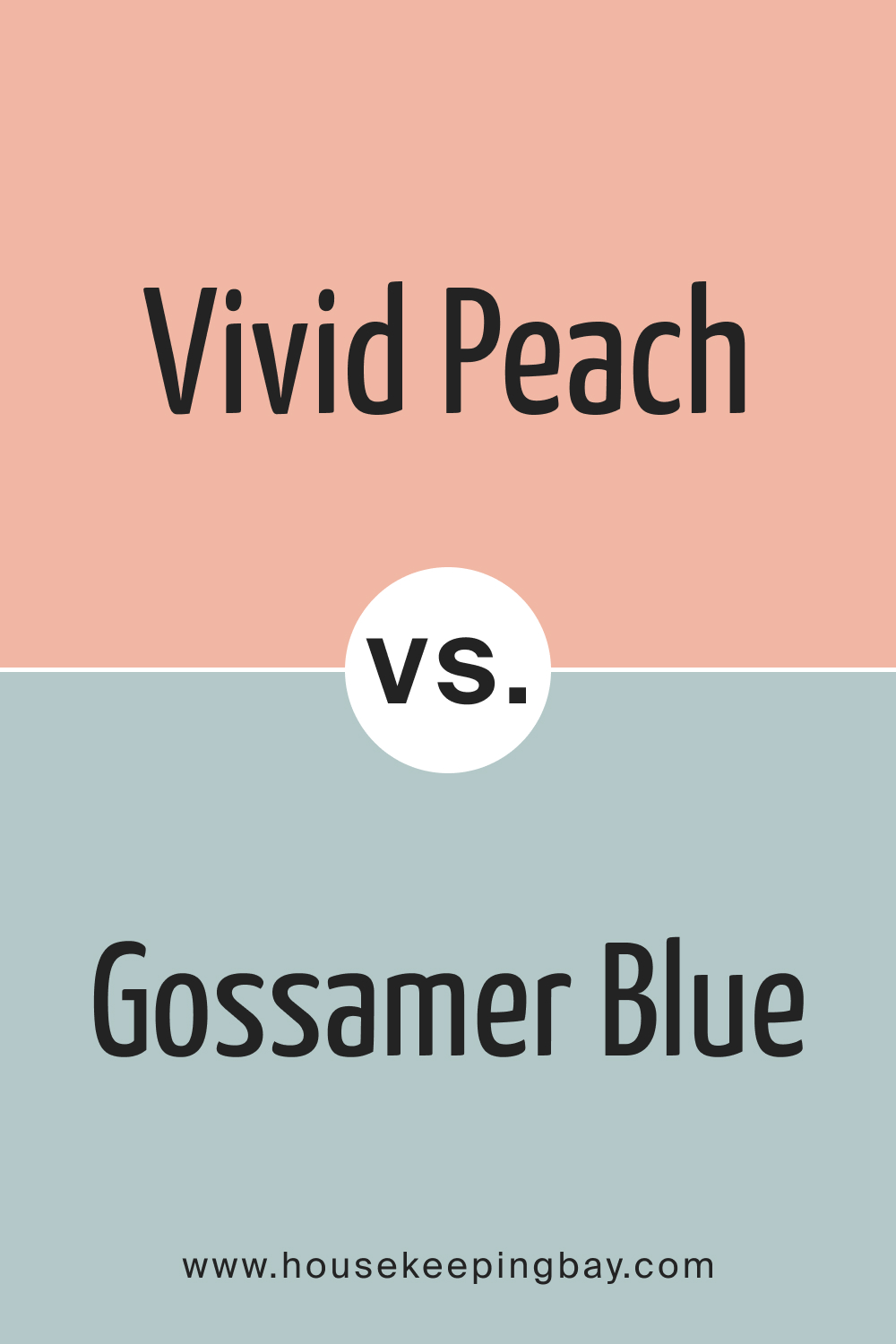 Vivid Peach 025 vs. BM 2123 40 Gossamer Blue