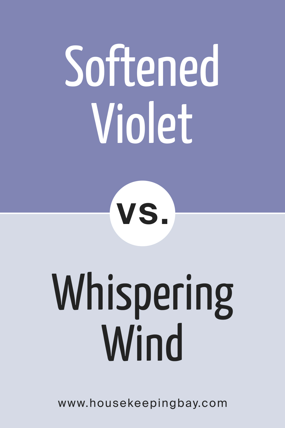 BM Softened Violet 1420 vs. BM 1416 Whispering Wind