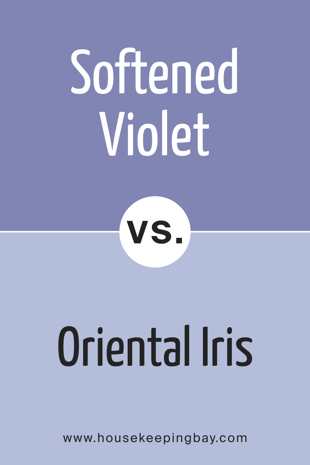 BM Softened Violet 1420 vs. BM 1418 Oriental Iris