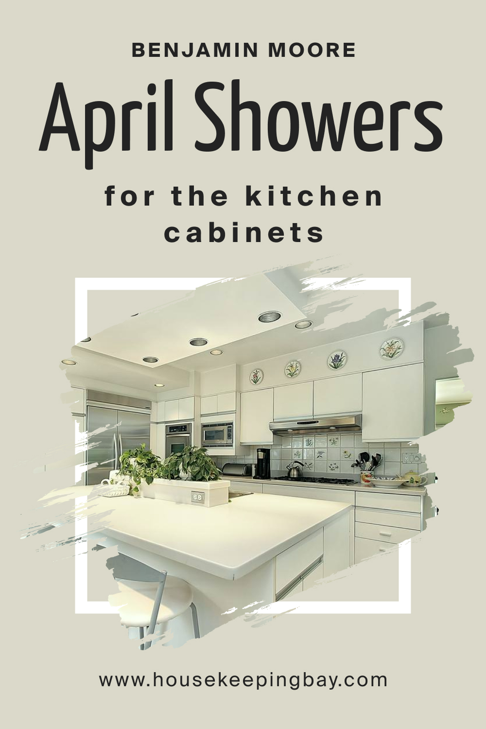 How to Use BM April Showers 1507 on Kitchen Cabinets?