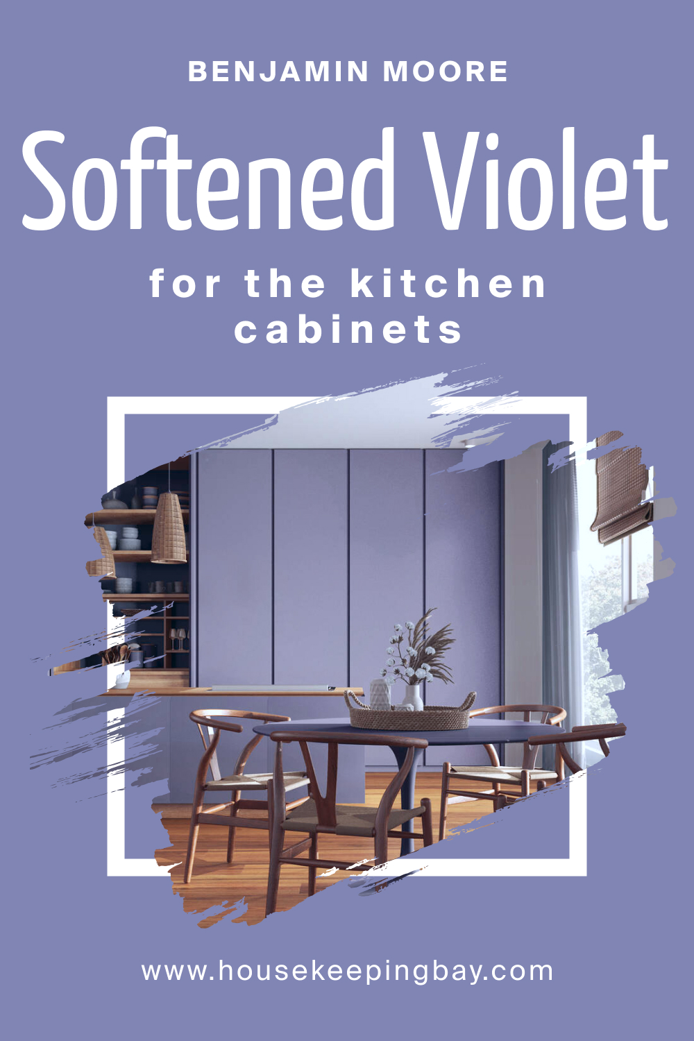 How to Use BM Softened Violet 1420 on Kitchen Cabinets?