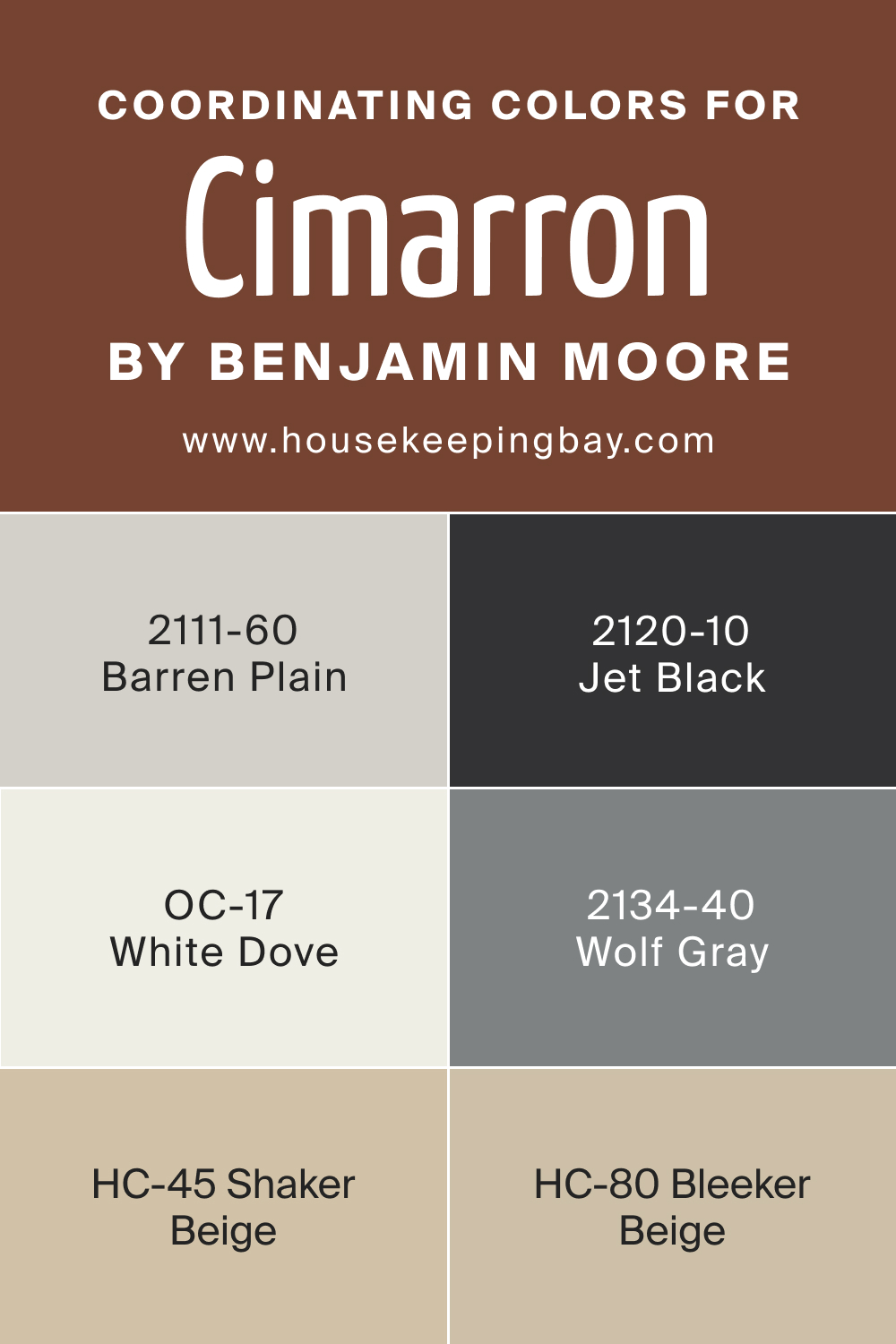 Coordinating Colors of BM Cimarron 2093-10