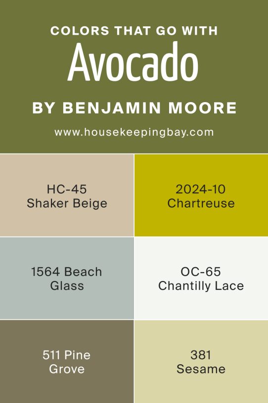 Avocado 2145-10 Paint Color by Benjamin Moore - Housekeepingbay