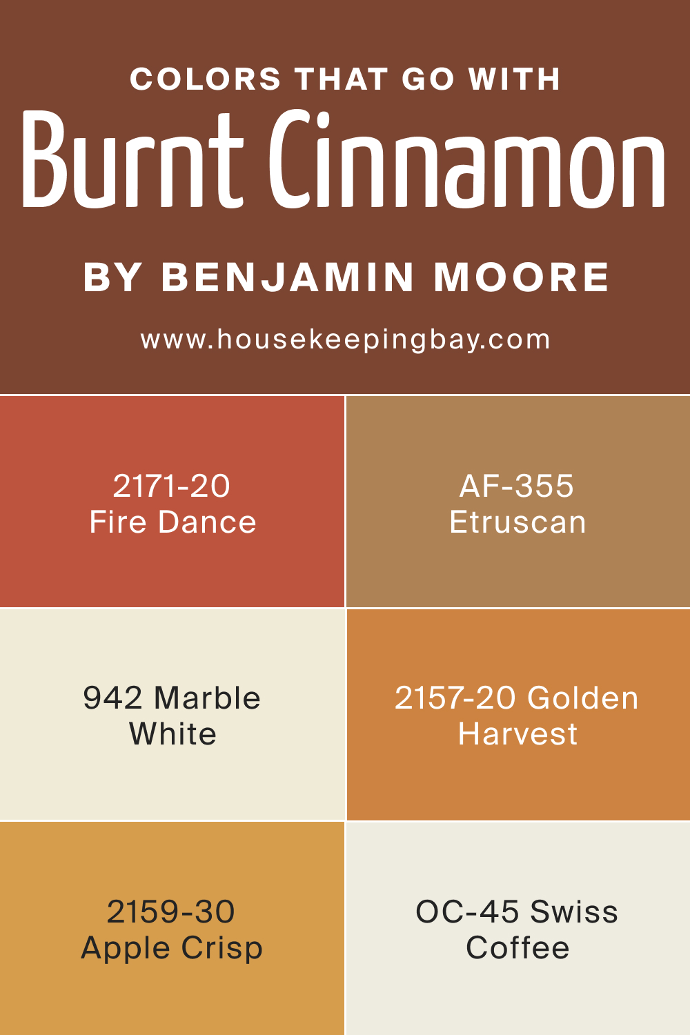 Colors That Go With BM Burnt Cinnamon 2094-10