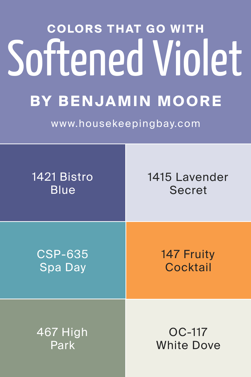 Colors That Go With BM Softened Violet 1420