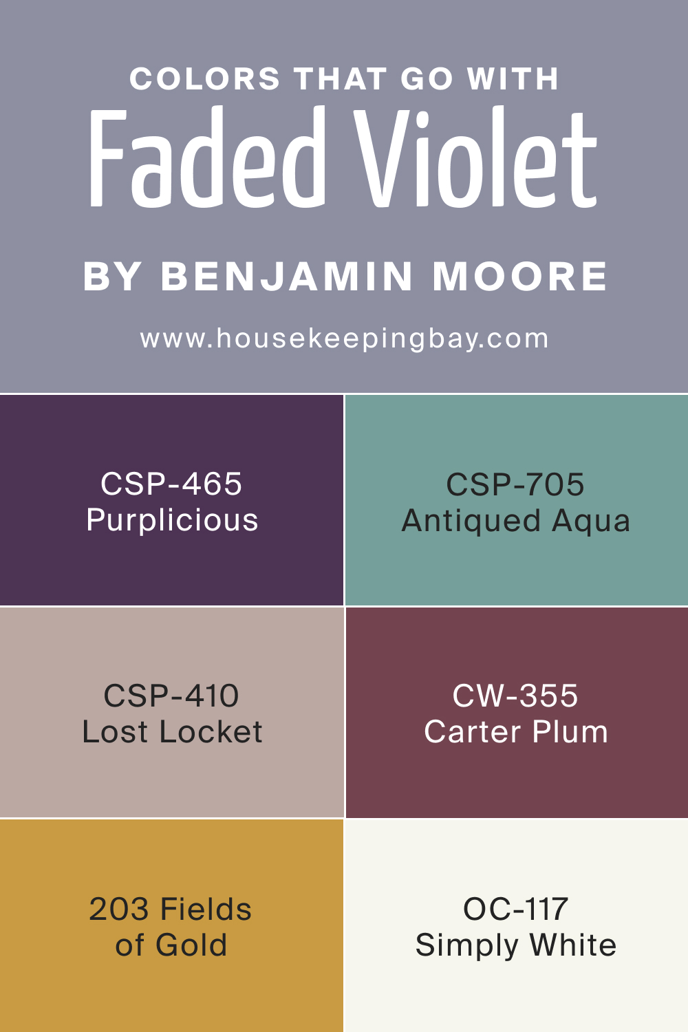 Colors That Go With Faded Violet CSP-455