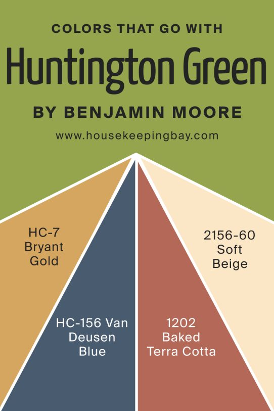 Huntington Green 406 Paint Color by Benjamin Moore - Housekeepingbay