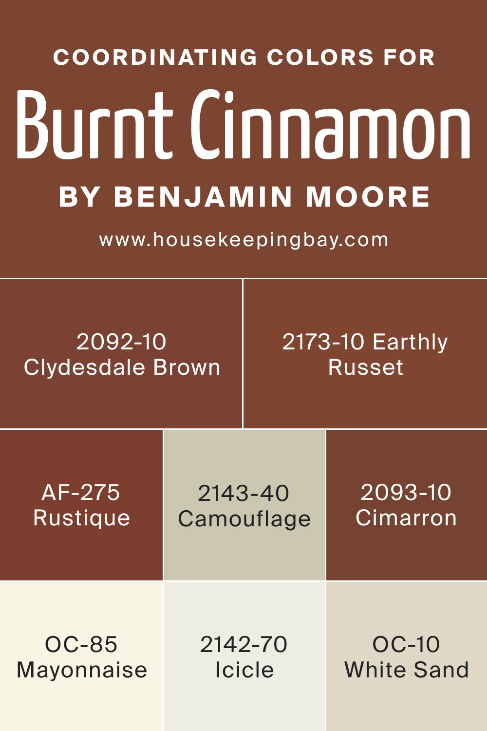Coordinating Colors of Burnt Cinnamon 2094-10