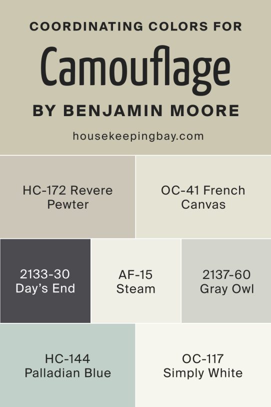 Camouflage 2143-40 Paint Color by Benjamin Moore - Housekeepingbay