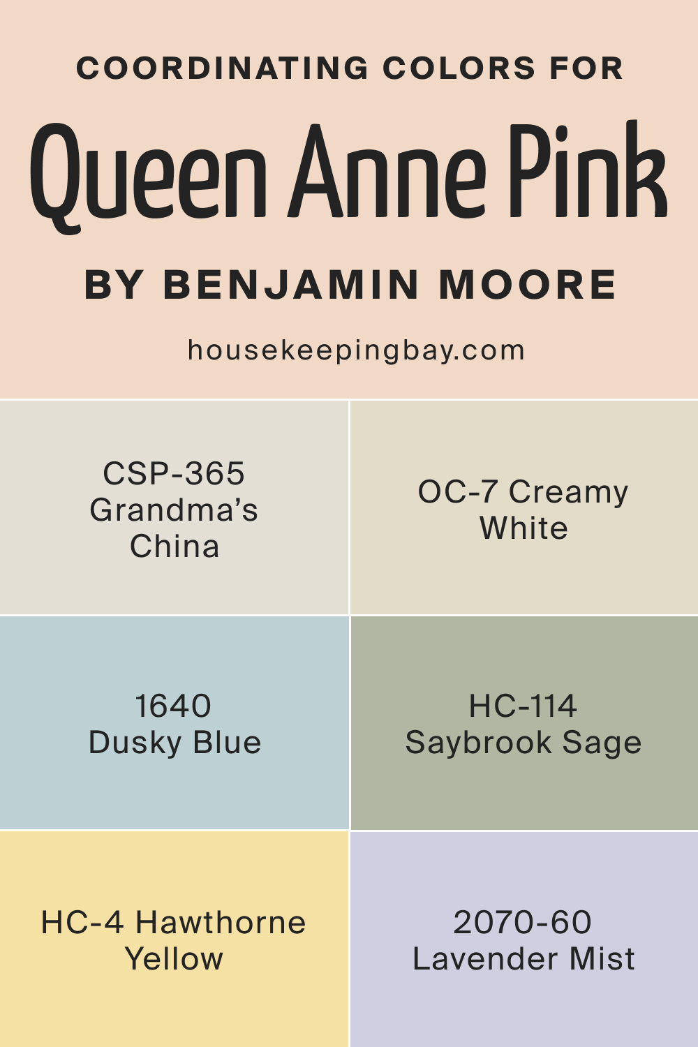 Coordinating Colors of Queen Anne Pink HC-60