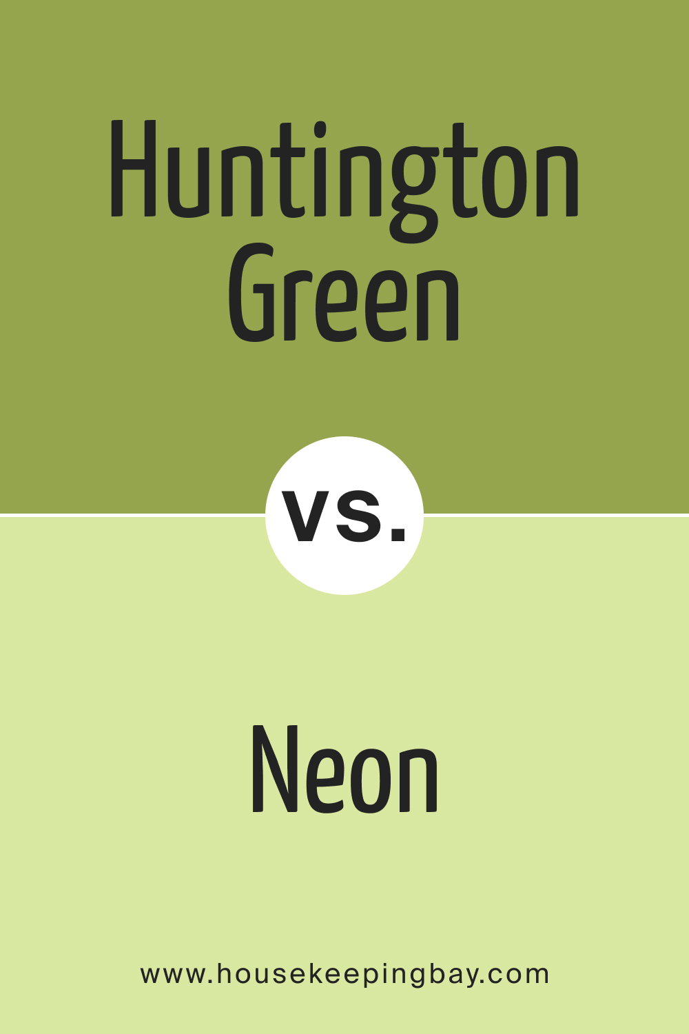 Huntington Green 406 vs. BM 402 Neon