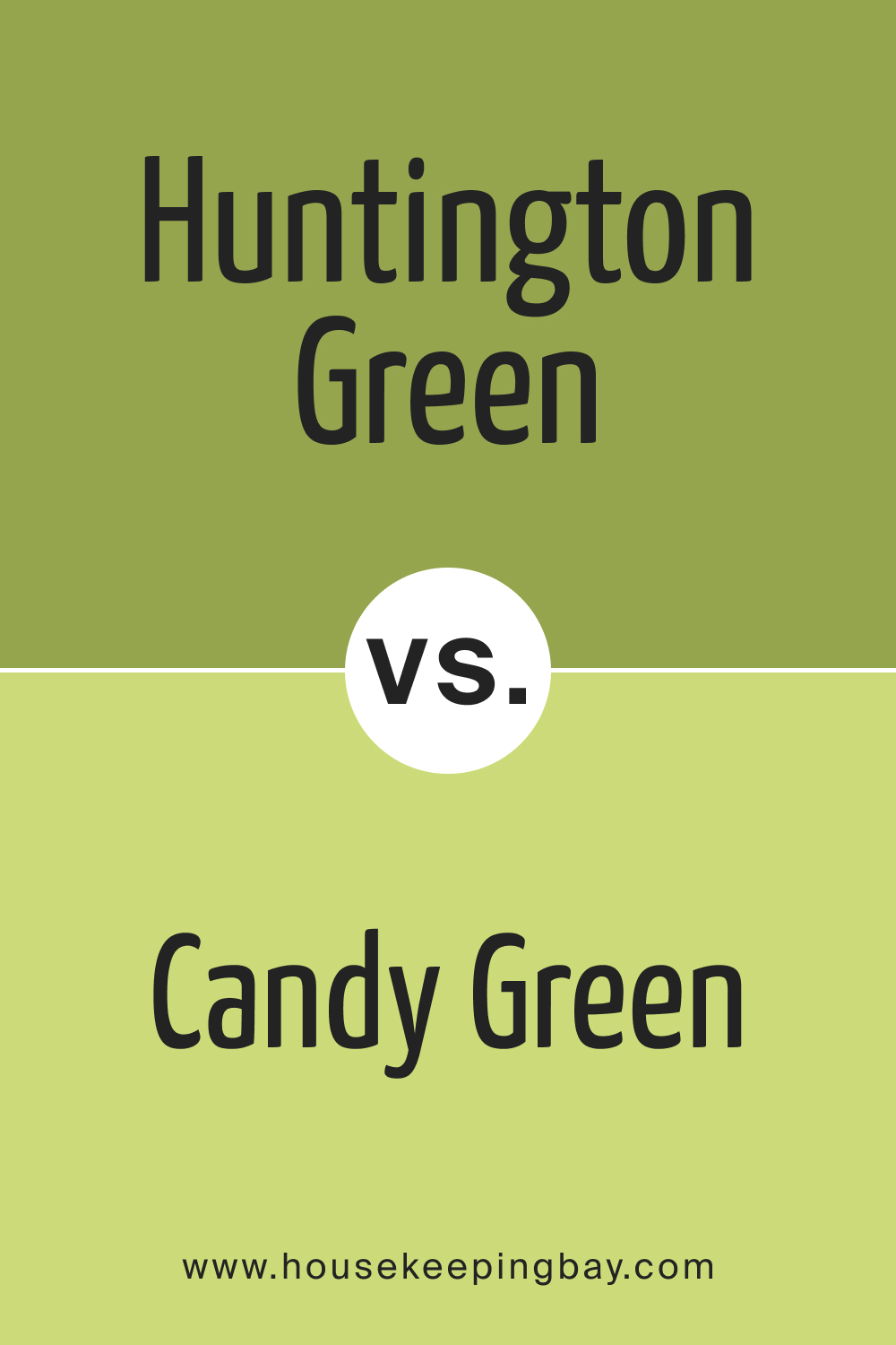 Huntington Green 406 vs. BM 403 Candy Green