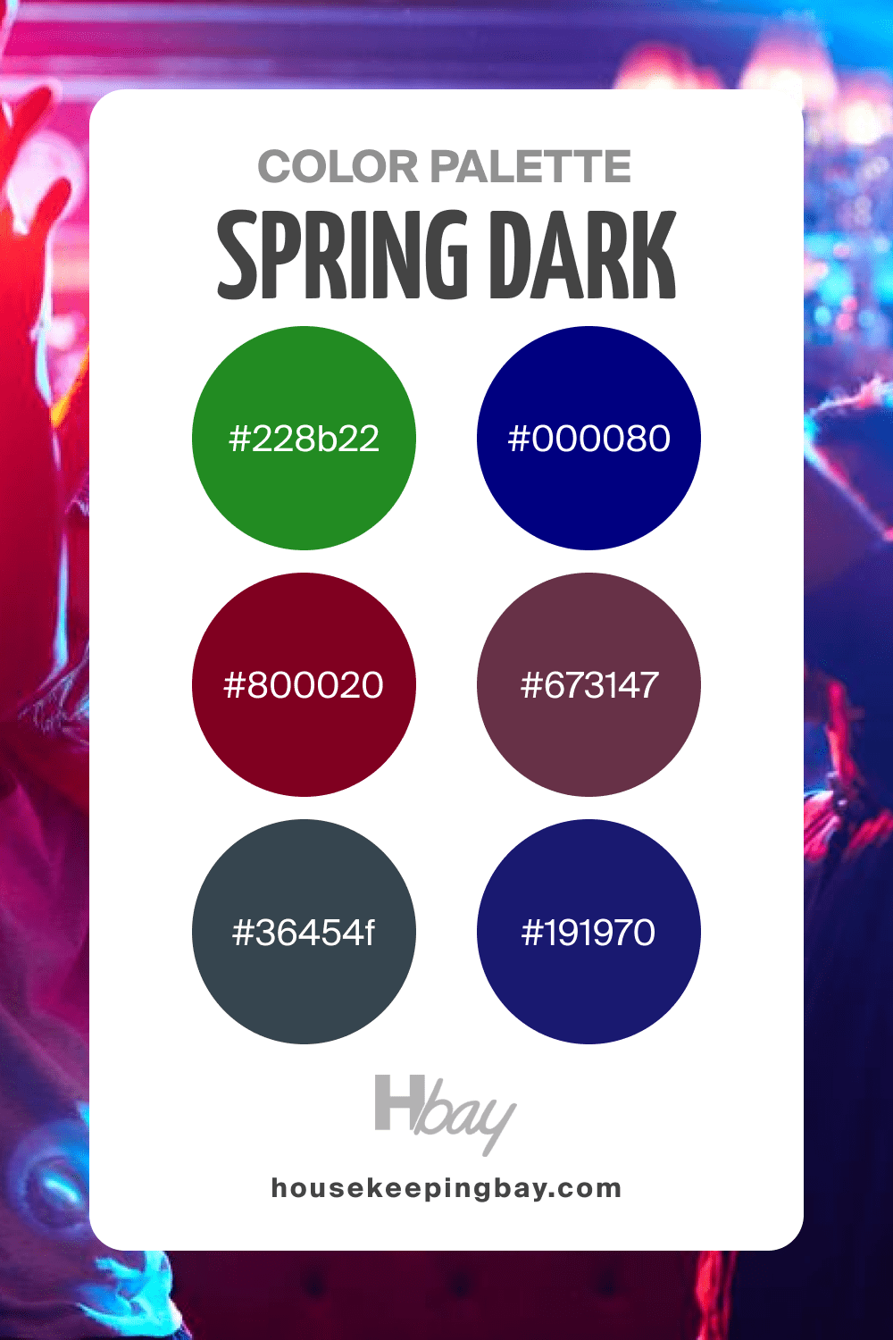 Spring Color Palette Dark