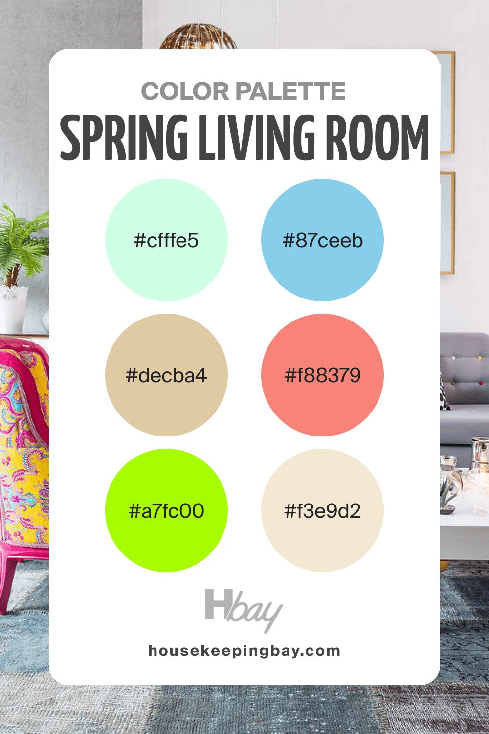 Spring Color Palette: Living Room
