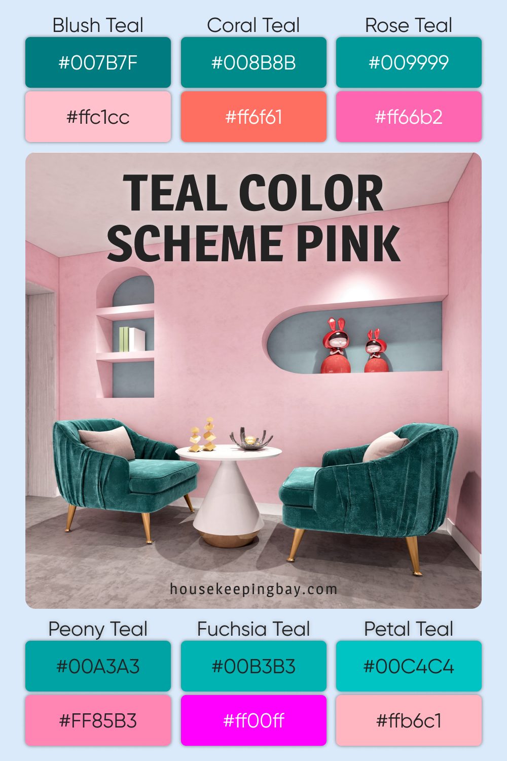 Teal Color Scheme Pink