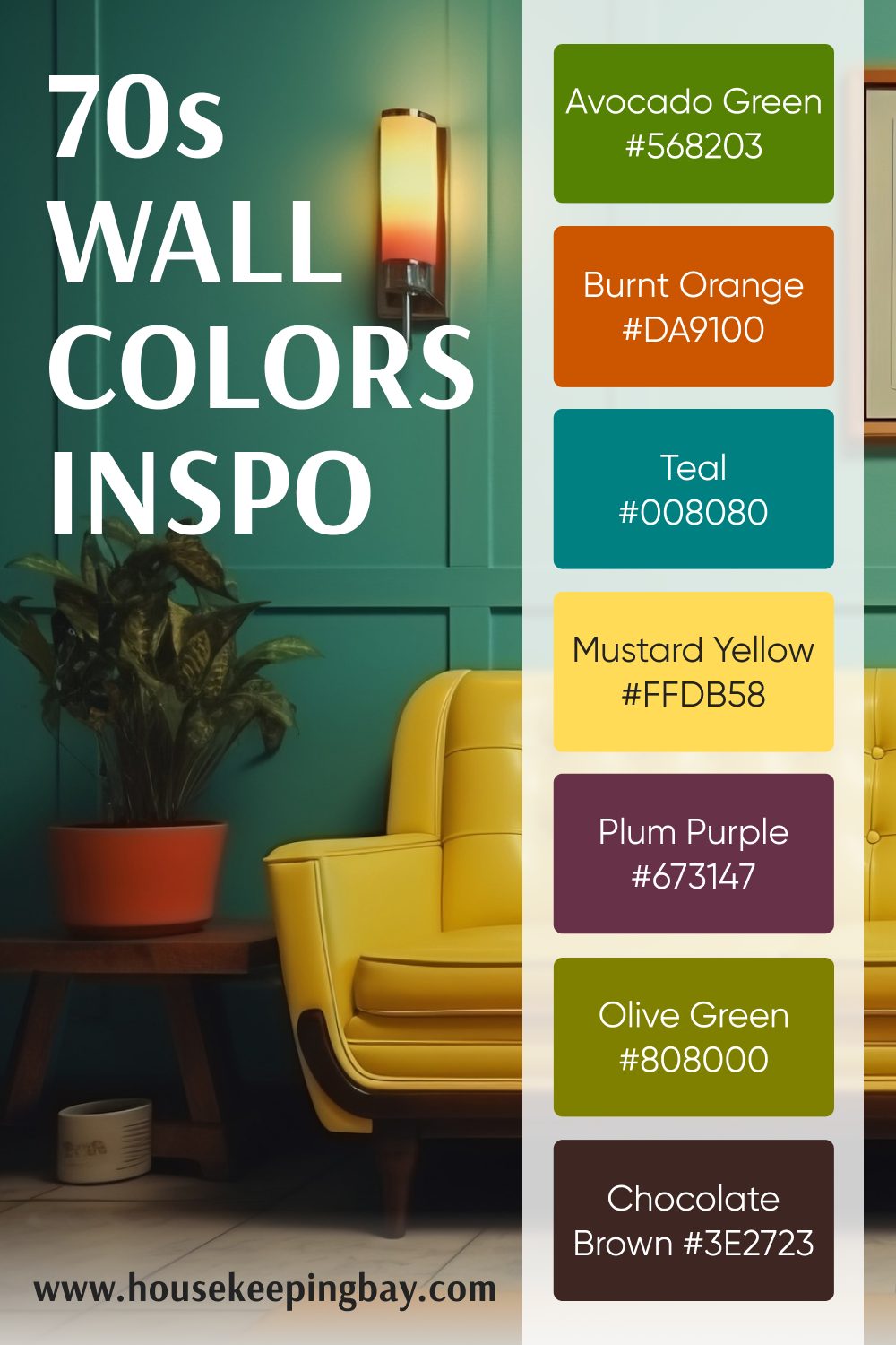 70s wall colors inspo
