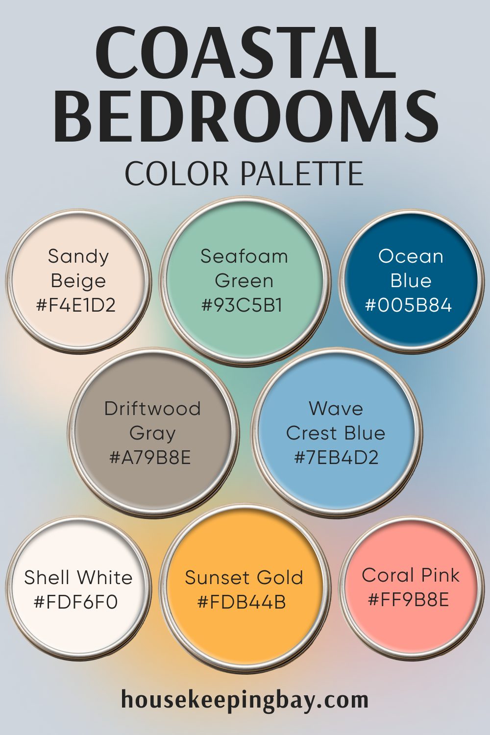 Coastal Bedrooms - Color palette
