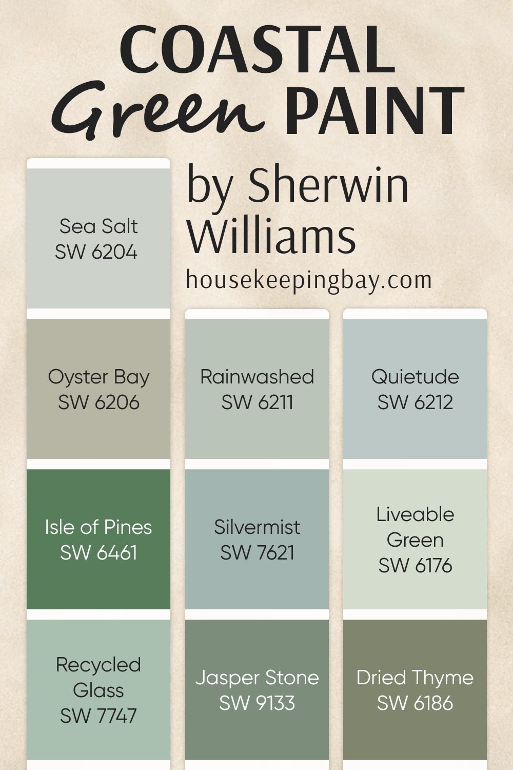 Coastal Green Paint Colors – Color Palette 