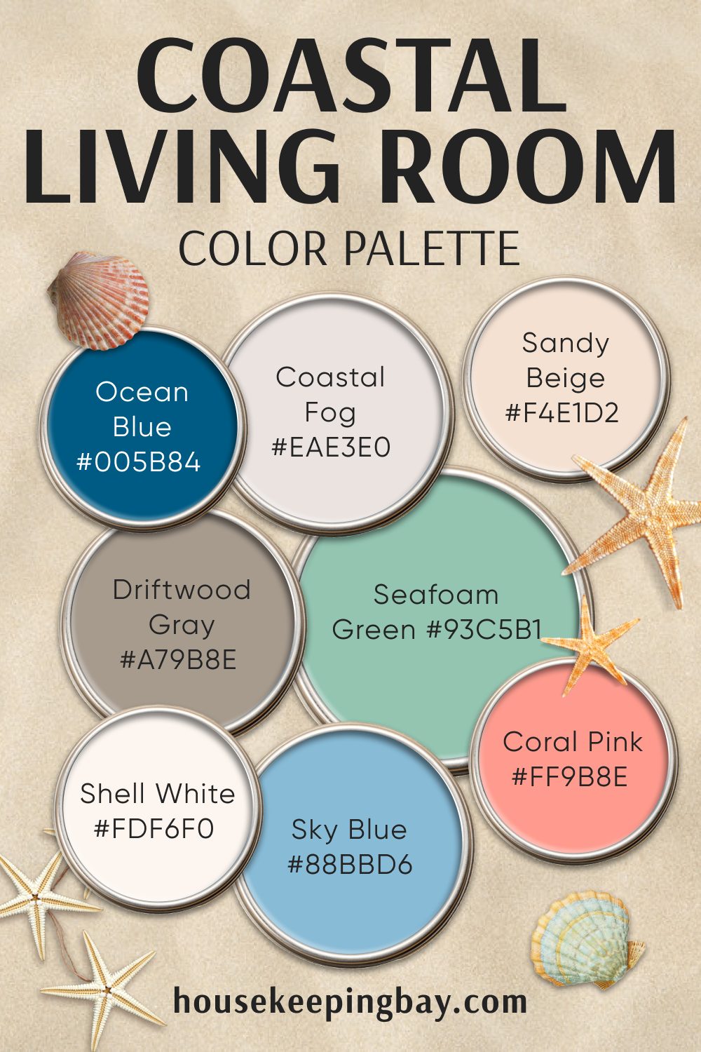 Coastal Living Room – Color Palette