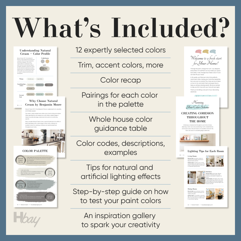 The Ultimate Whole House Color Palette Natural Cream by Benjamin Moore