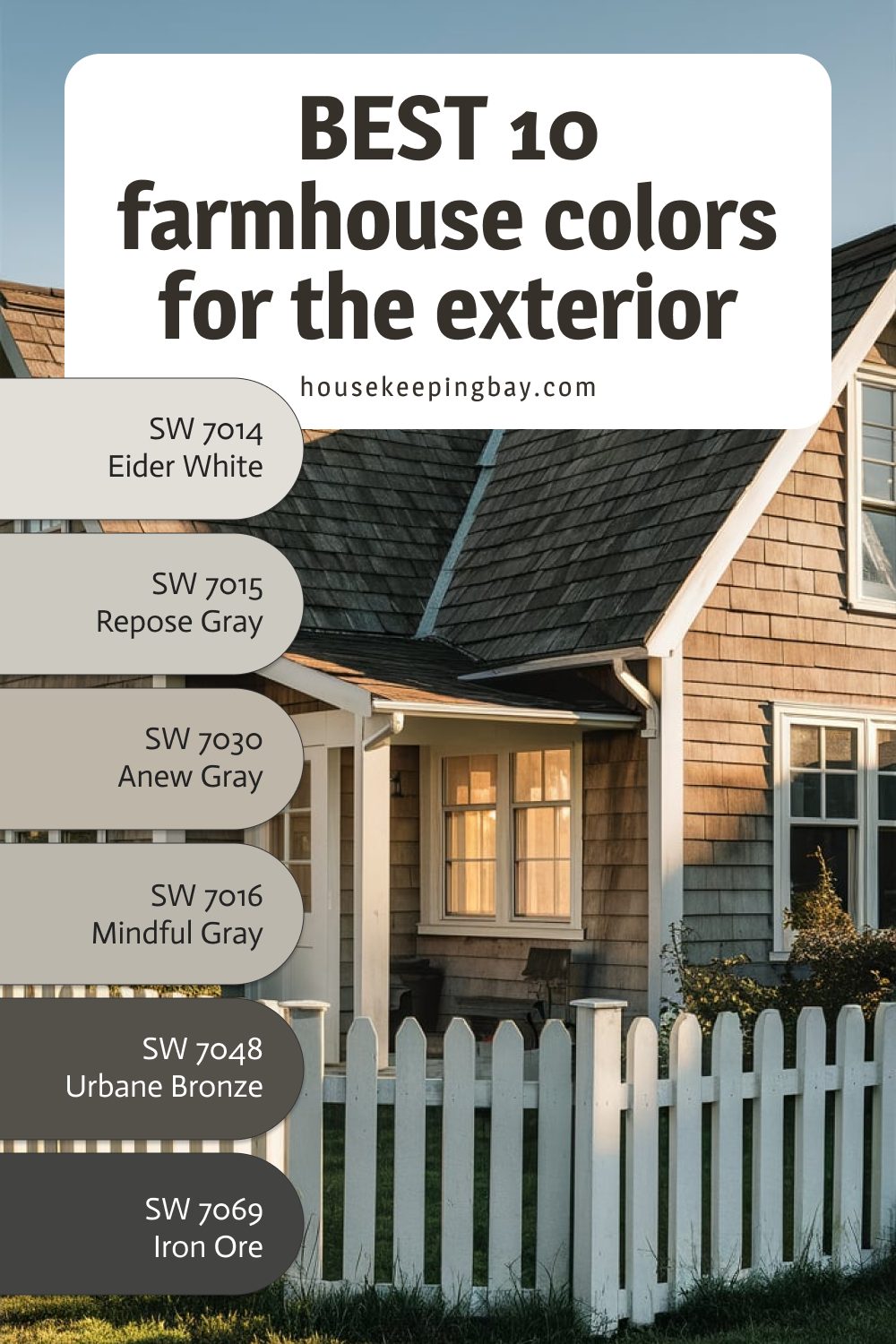 Best 10 Farmhouse Colors for the Exterior by Sherwin Williams