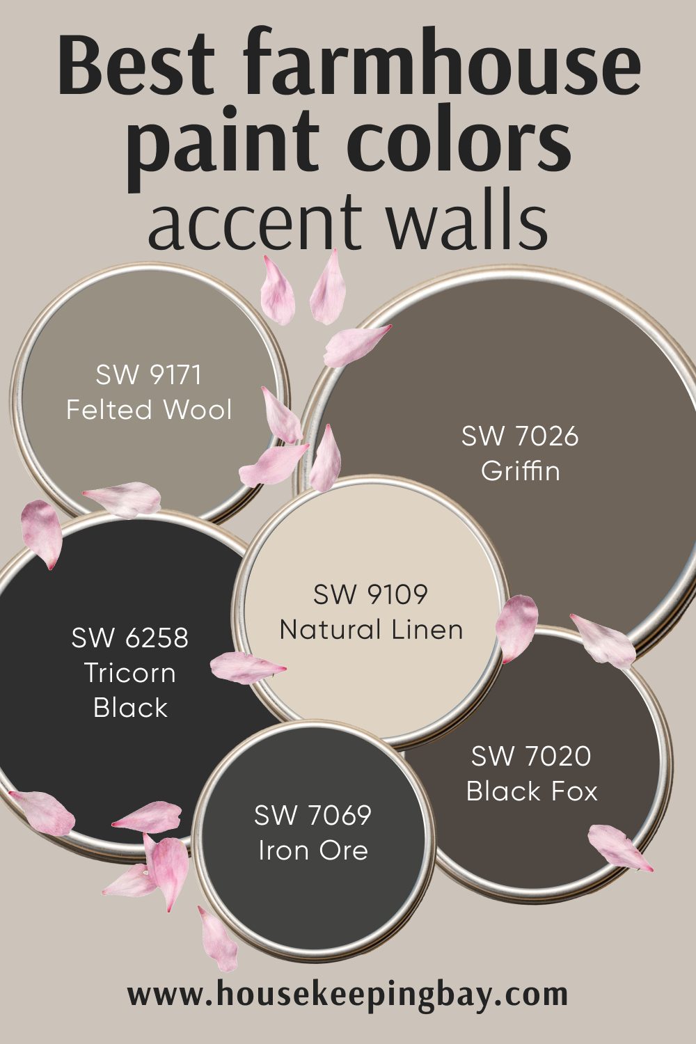 Best Farmhouse Paint Colors by Sherwin Williams - Accent Walls