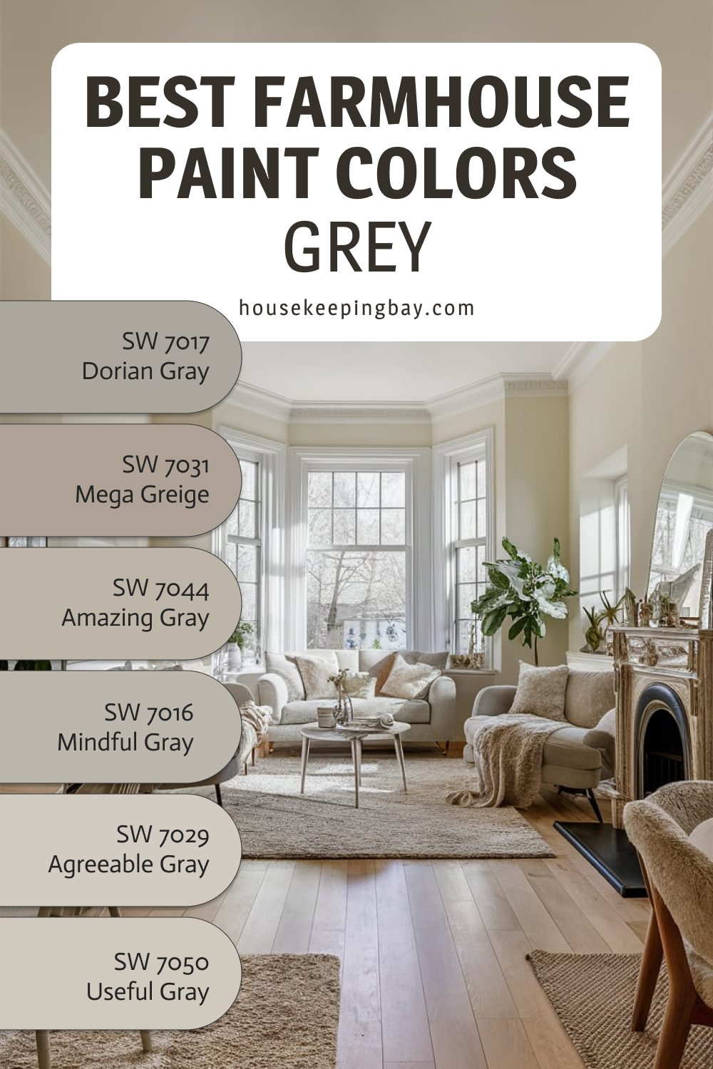 Best Farmhouse Paint Colors by Sherwin Williams - Grey