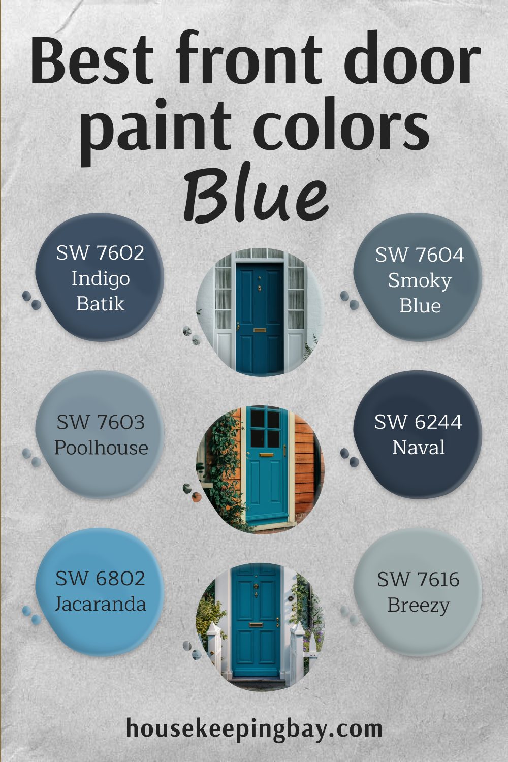 Best Front Door Paint Colors by Sherwin Williams - Blue