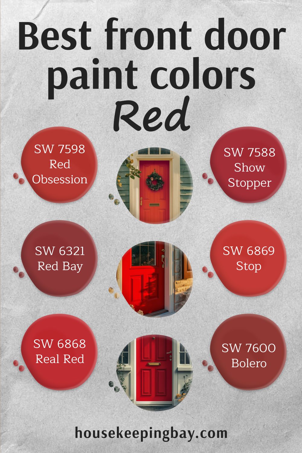 Best Front Door Paint Colors by Sherwin Williams- Red