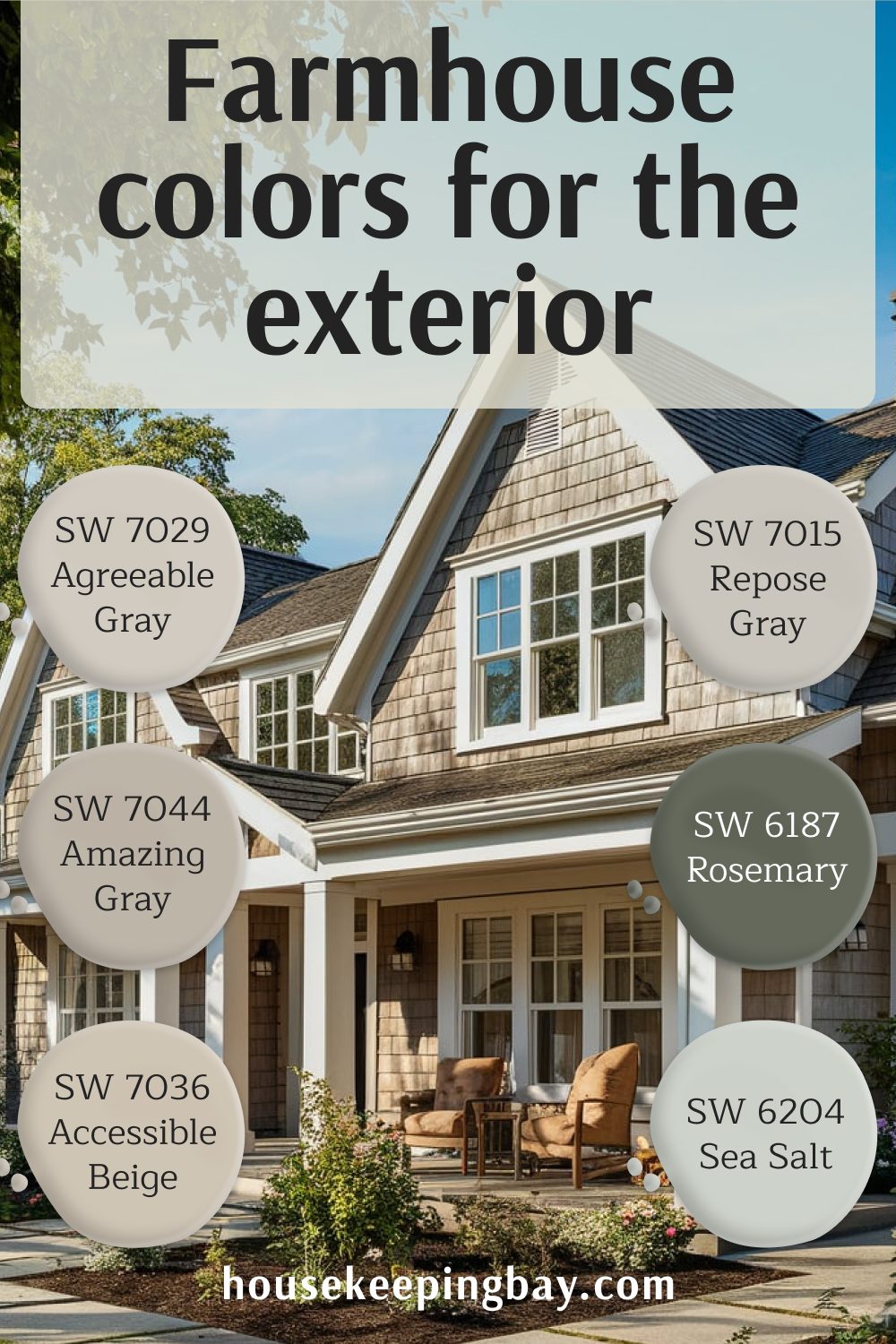 Farmhouse Colors for the Exterior by Sherwin Williams