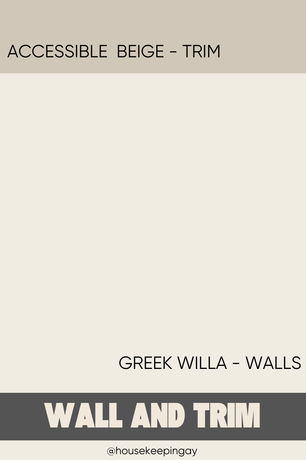 Greek Villa Walls with Accessible Beige Trim