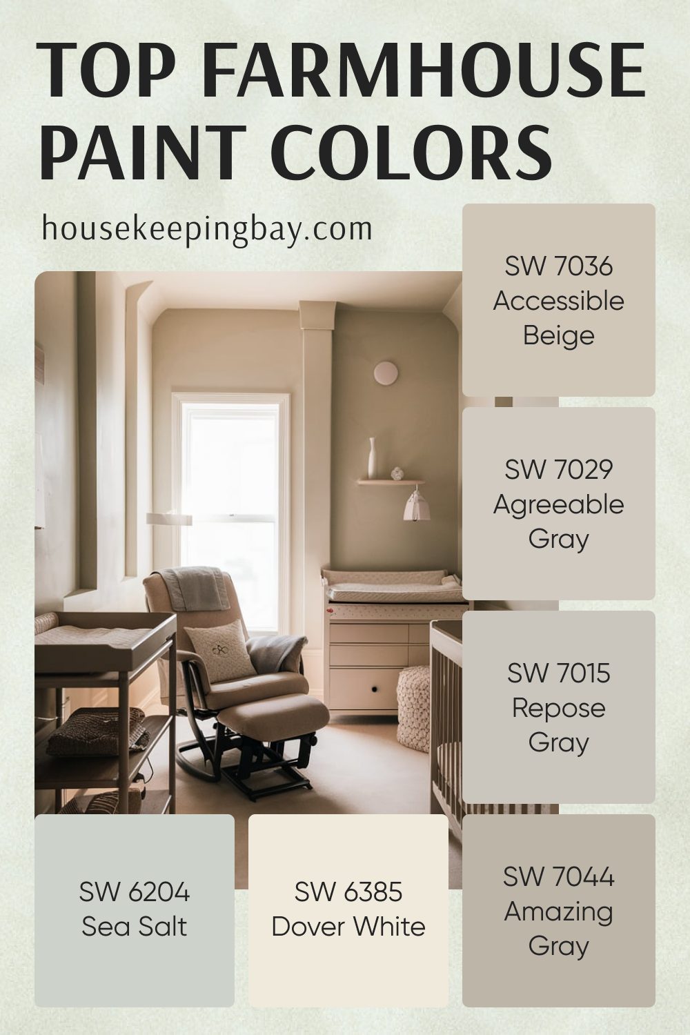 Top Farmhouse Paint Colors by Sherwin Williams