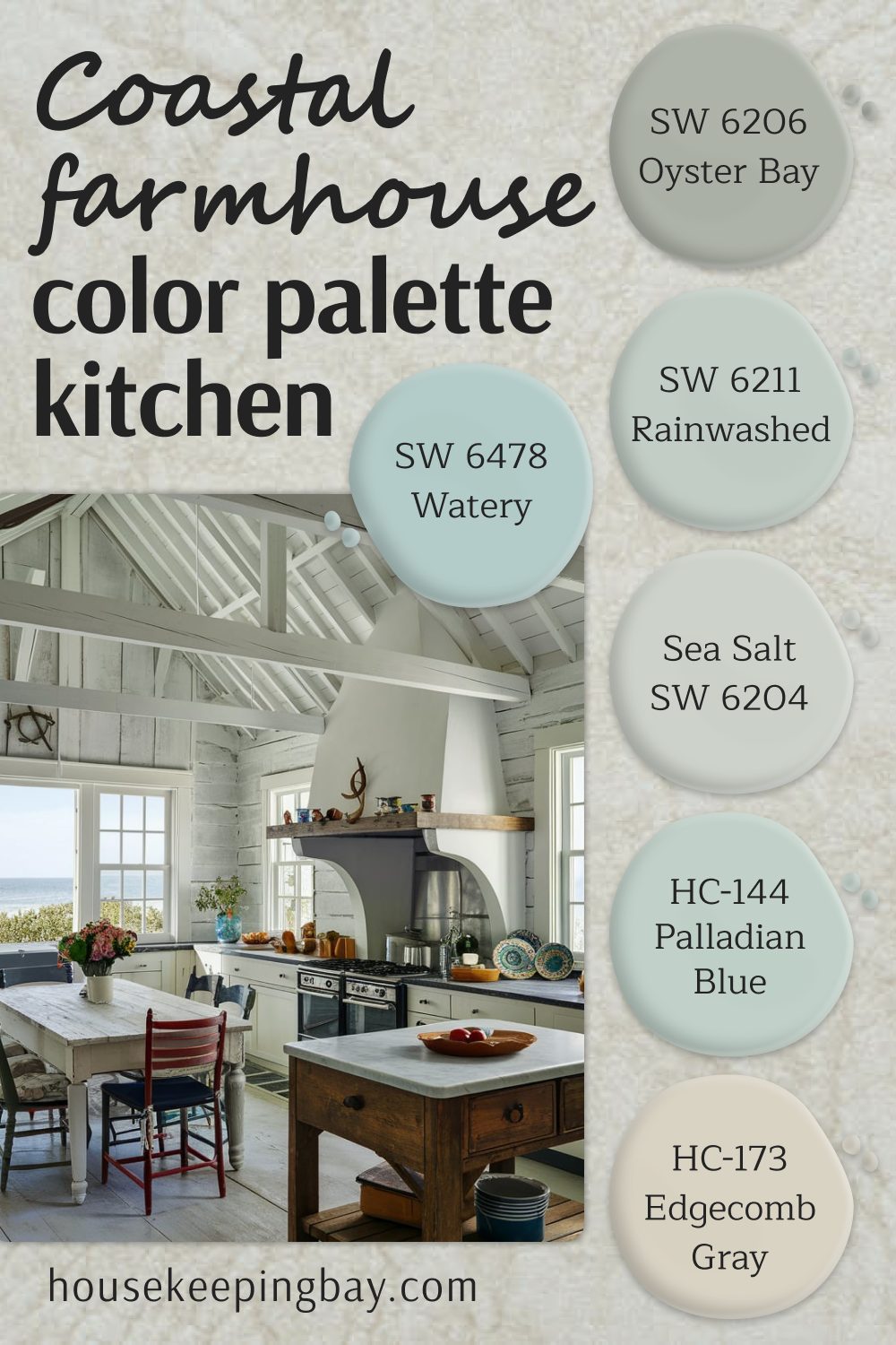 coastal farmhouse color palette kitchen