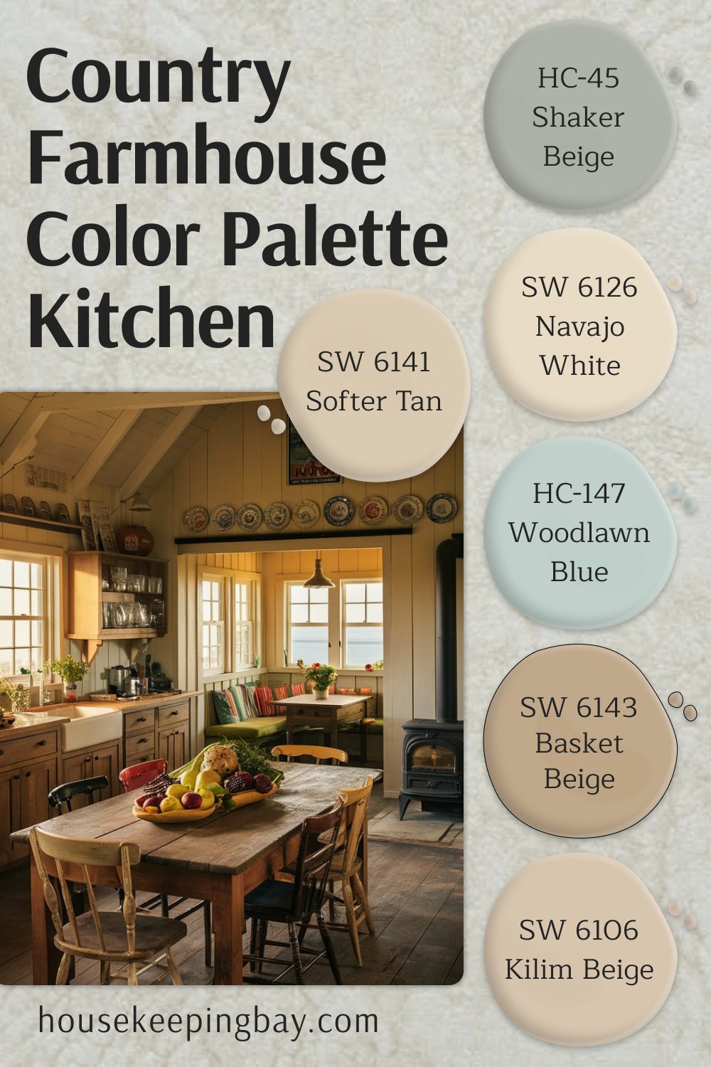 country farmhouse kitchen color palette